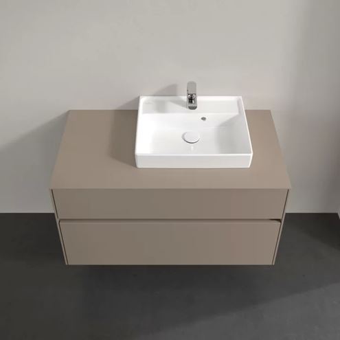 VILLEROY & BOCH COLLARO skrinka pod umývadlo 100x50x54,8 cm, 2 zásuvky, Truffle Grey C01500VG Obrázek - fotka