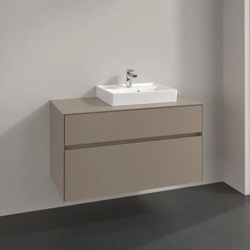 VILLEROY & BOCH COLLARO skrinka pod umývadlo 100x50x54,8 cm, 2 zásuvky, Truffle Grey C01500VG Obrázek - fotka