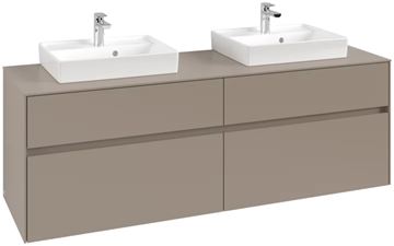 VILLEROY & BOCH COLLARO skrinka pod umývadlá 160x50x54,8 cm, 4 zásuvky, Truffle Grey C02100VG Obrázek - fotka