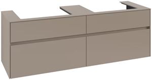 VILLEROY & BOCH COLLARO skrinka pod umývadlá 160x50x54,8 cm, 4 zásuvky, Truffle Grey