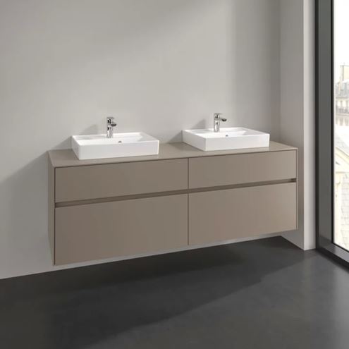 VILLEROY & BOCH COLLARO skrinka pod umývadlá 160x50x54,8 cm, 4 zásuvky, Truffle Grey C02100VG Obrázek - fotka