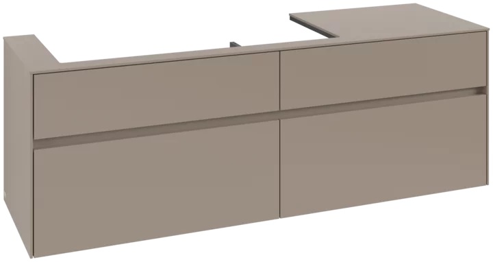 VILLEROY & BOCH COLLARO skrinka pod umývadlo 160x50x54,8 cm, 4 zásuvky, Truffle Grey C02900VG Obrázek - Hlavní obrázek