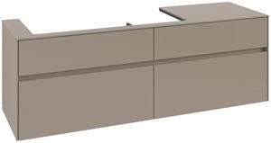 VILLEROY & BOCH COLLARO skrinka pod umývadlo 160x50x54,8 cm, 4 zásuvky, Truffle Grey