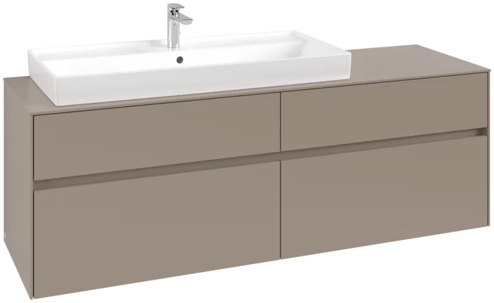 VILLEROY & BOCH COLLARO skrinka pod umývadlo 160x50x54,8 cm, 4 zásuvky, Truffle Grey C02900VG Obrázek - fotka