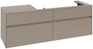 VILLEROY & BOCH COLLARO skrinka pod umývadlo 160x50x54,8 cm, 4 zásuvky, Truffle Grey