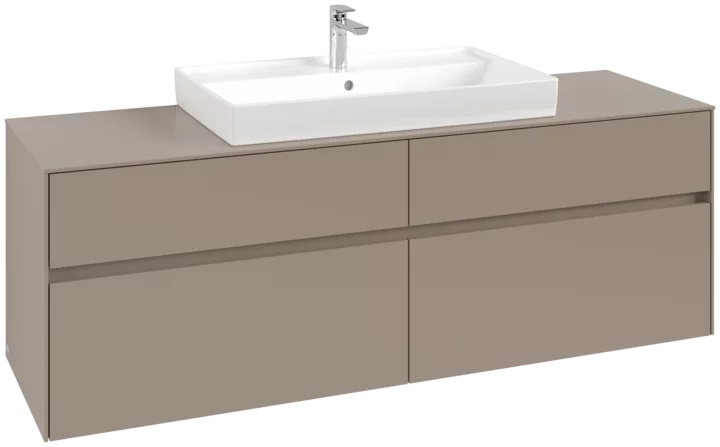 VILLEROY & BOCH COLLARO skrinka pod umývadlo 160x50x54,8 cm, 4 zásuvky, Truffle Grey C02800VG Obrázek - fotka