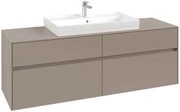 VILLEROY & BOCH COLLARO skrinka pod umývadlo 160x50x54,8 cm, 4 zásuvky, Truffle Grey C02800VG Obrázek - fotka