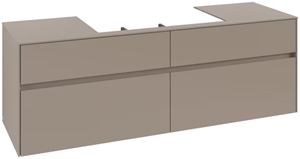 VILLEROY & BOCH COLLARO skrinka pod umývadlo 160x50x54,8 cm, 4 zásuvky, Truffle Grey