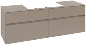 VILLEROY & BOCH COLLARO skrinka pod umývadlo 160x50x54,8 cm, 4 zásuvky, Truffle Grey