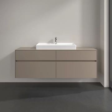 VILLEROY & BOCH COLLARO skrinka pod umývadlo 160x50x54,8 cm, 4 zásuvky, Truffle Grey C02800VG Obrázek - fotka