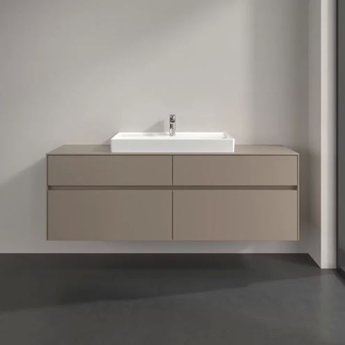 VILLEROY & BOCH COLLARO skrinka pod umývadlo 160x50x54,8 cm, 4 zásuvky, Truffle Grey C02800VG Obrázek - fotka
