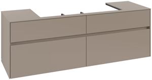 VILLEROY & BOCH COLLARO skrinka pod umývadlo 160x50x54,8 cm, 4 zásuvky, Truffle Grey