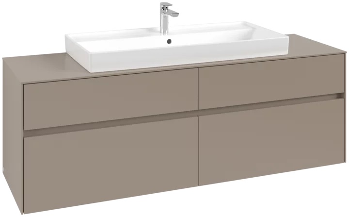VILLEROY & BOCH COLLARO skrinka pod umývadlo 160x50x54,8 cm, 4 zásuvky, Truffle Grey C03100VG Obrázek - fotka