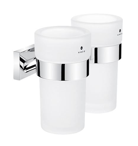 NIMCO KEIRA nástenné poháriky, sklo, chróm KE 22058DW-26 Obrázek - Hlavní obrázek