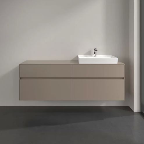 VILLEROY & BOCH COLLARO skrinka pod umývadlo 160x50x54,8 cm, 4 zásuvky, Truffle Grey C02300VG Obrázek - fotka