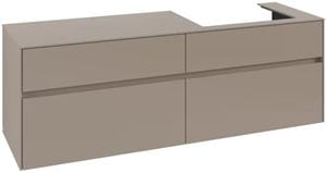 VILLEROY & BOCH COLLARO skrinka pod umývadlo 160x50x54,8 cm, 4 zásuvky, Truffle Grey