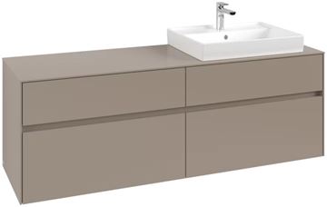 VILLEROY & BOCH COLLARO skrinka pod umývadlo 160x50x54,8 cm, 4 zásuvky, Truffle Grey C02300VG Obrázek - fotka
