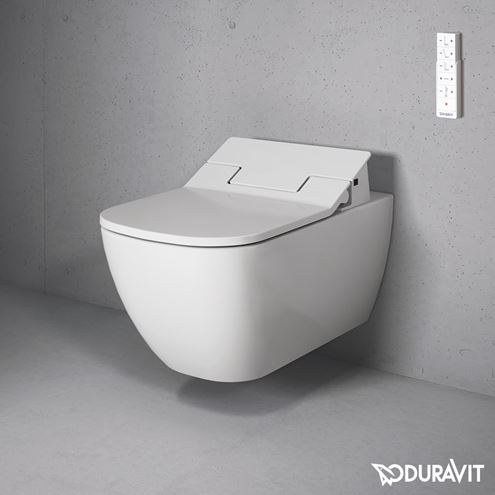 DURAVIT HAPPY D.2 závesné WC pre bidetové sedadlo SensoWash, Rimless splachovanie, WonderGliss 25505900001 Obrázek - fotka