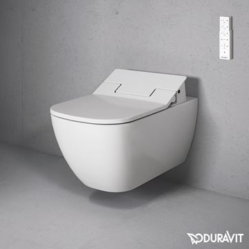 DURAVIT HAPPY D.2 závesné WC pre bidetové sedadlo SensoWash, Rimless splachovanie, WonderGliss 25505900001 Obrázek - fotka