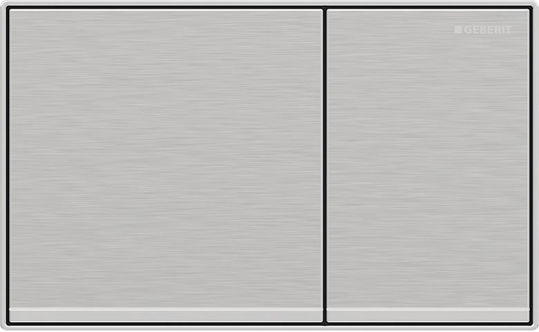 GEBERIT SIGMA 60 ovládacie tlačidlo pre dve splachovania, easy-to-clean, zinok, kartáčovaný/lesklý chróm 115.640.GH.1 Obrázek - Hlavní obrázek