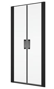 RONAL DIVERA D22T2 sprchové dvere 90x200 cm, lietacie, čierna mat/sklo screen