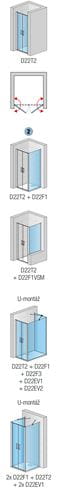 RONAL DIVERA D22T2 sprchové dvere 90x200 cm, lietacie, čierna mat/sklo screen D22T2 090 06 87 Obrázek - fotka