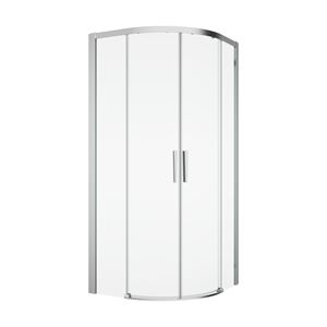 RONAL DIVERA D22SRB sprchovací kút 90x90 cm, R550, posuvné dvere, aluchróm/číre sklo
