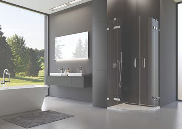 RONAL PUR PU4 sprchovací kút 90x200 cm, R500, krídlové dvere, aluchróm/číre sklo PU4 50 SM1 10 07 Obrázek - fotka