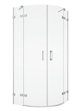 RONAL PUR PU4 sprchovací kút 90x200 cm, R500, krídlové dvere, aluchróm/číre sklo