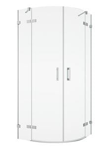 RONAL PUR PU4 sprchovací kút 90x200 cm, R500, krídlové dvere, aluchróm/číre sklo