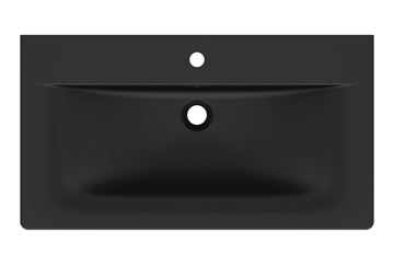 IDEAL STANDARD CONNECT AIR umývadlo 84 cm, s otvorom pre batériu a prepadom, matná čierna E0279V3 Obrázek - fotka
