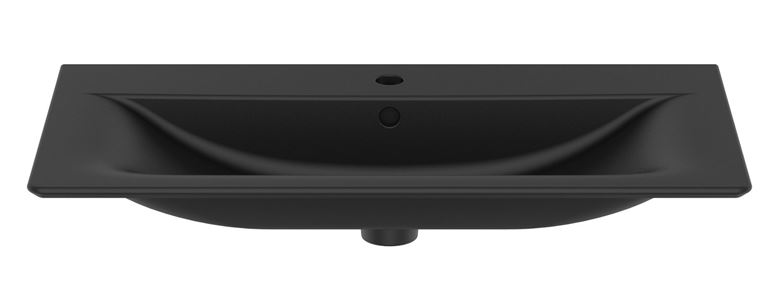 IDEAL STANDARD CONNECT AIR umývadlo 84 cm, s otvorom pre batériu a prepadom, matná čierna E0279V3 Obrázek - fotka