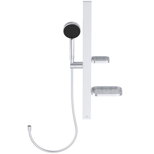 IDEAL STANDARD IDEALRAIN ALU+ sprchová súprava 5-dielna, ručná sprcha pr. 100 mm, 2 prúdy, tyč, hadica, mydelenka, polička, chróm BD586SI Obrázek - Hlavní obrázek