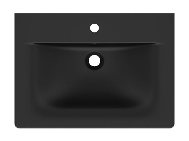 IDEAL STANDARD CONNECT AIR umývadlo 64 cm, s otvorom pre batériu a prepadom, matná čierna E0289V3 Obrázek - fotka