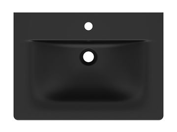 IDEAL STANDARD CONNECT AIR umývadlo 64 cm, s otvorom pre batériu a prepadom, matná čierna E0289V3 Obrázek - fotka