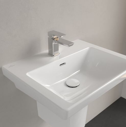 VILLEROY & BOCH SUBWAY 3.0 umývadlo 55 cm, s otvorom pre batériu a prepadom, alpská biela 4A705501 Obrázek - fotka
