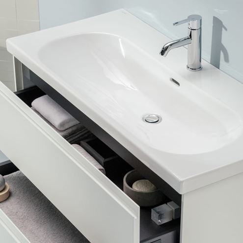 LAUFEN LUA umývadlo 80 cm, s otvorom pre batériu a prepadom H8100870001041 Obrázek - fotka