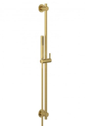 KLUDI NOVA FONTE PURISTIC 1S sprchová súprava 3-dielna, ručná sprcha 205 mm, tyč, hadica, brúsené zlato 20840N0-15 Obrázek - Hlavní obrázek