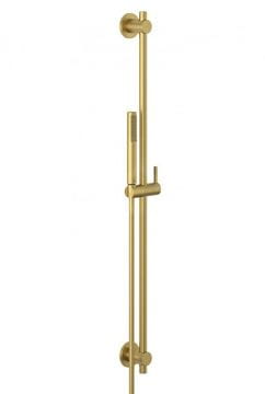 KLUDI NOVA FONTE PURISTIC 1S sprchová súprava 3-dielna, ručná sprcha 205 mm, tyč, hadica, brúsené zlato