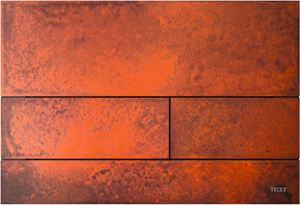 TECE SQUARE II ovládacie tlačidlo pre dve splachovania, kov, Corten