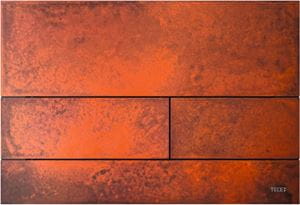 TECE SQUARE II ovládacie tlačidlo pre dve splachovania, kov, Corten