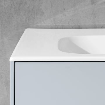 VILLEROY & BOCH FINION umývadlo na dosku 80 cm, s otvorom pre batériu a prepadom, CeramicPlus, alpská biela 416484R1 Obrázek - fotka
