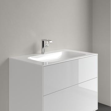 VILLEROY & BOCH FINION umývadlo na dosku 80 cm, s otvorom pre batériu a prepadom, CeramicPlus, alpská biela 416484R1 Obrázek - fotka