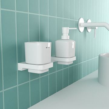 NIMCO MAYA dávkovač tekutého mydla 320 ml, nástenný, keramika, biela MAB 29031K-T-05 Obrázek - fotka