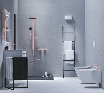 IDEAL STANDARD CERAFINE O umývadlová stojanková batéria, s odtokovou súpravou, rosé BD131RO Obrázek - fotka