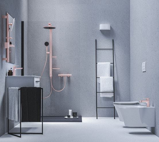 IDEAL STANDARD CERAFINE O umývadlová stojanková batéria, s odtokovou súpravou, rosé BD131RO Obrázek - fotka