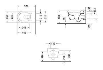 DURAVIT ME BY STARCK závesné WC, HygieneGlaze 2528092000 Obrázek - fotka