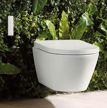 DURAVIT SENSOWASH D-NEO závesné WC compact, s bidetovým SoftClose sedadlom, Rimless splachovanie, HygieneGlaze 654000012004300 Obrázek - fotka