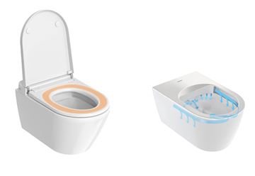 DURAVIT SENSOWASH D-NEO závesné WC compact, s bidetovým SoftClose sedadlom, Rimless splachovanie, HygieneGlaze 654000012004300 Obrázek - fotka