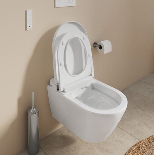 DURAVIT SENSOWASH D-NEO závesné WC compact, s bidetovým SoftClose sedadlom, Rimless splachovanie, HygieneGlaze 654000012004300 Obrázek - fotka